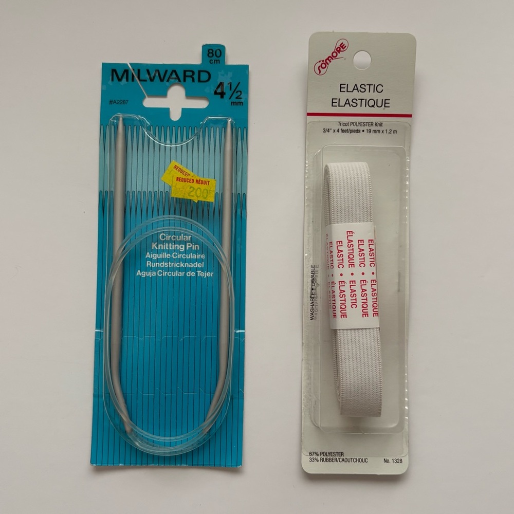3/$25 Vintage Circular Knitting Pin and Elastic Lot